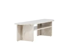 Designer TV-Lowboard Larenzo - Beige in Marmoroptik