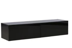 Designer TV-Lowboard Noirra – Schwebendes Design in Schwarz