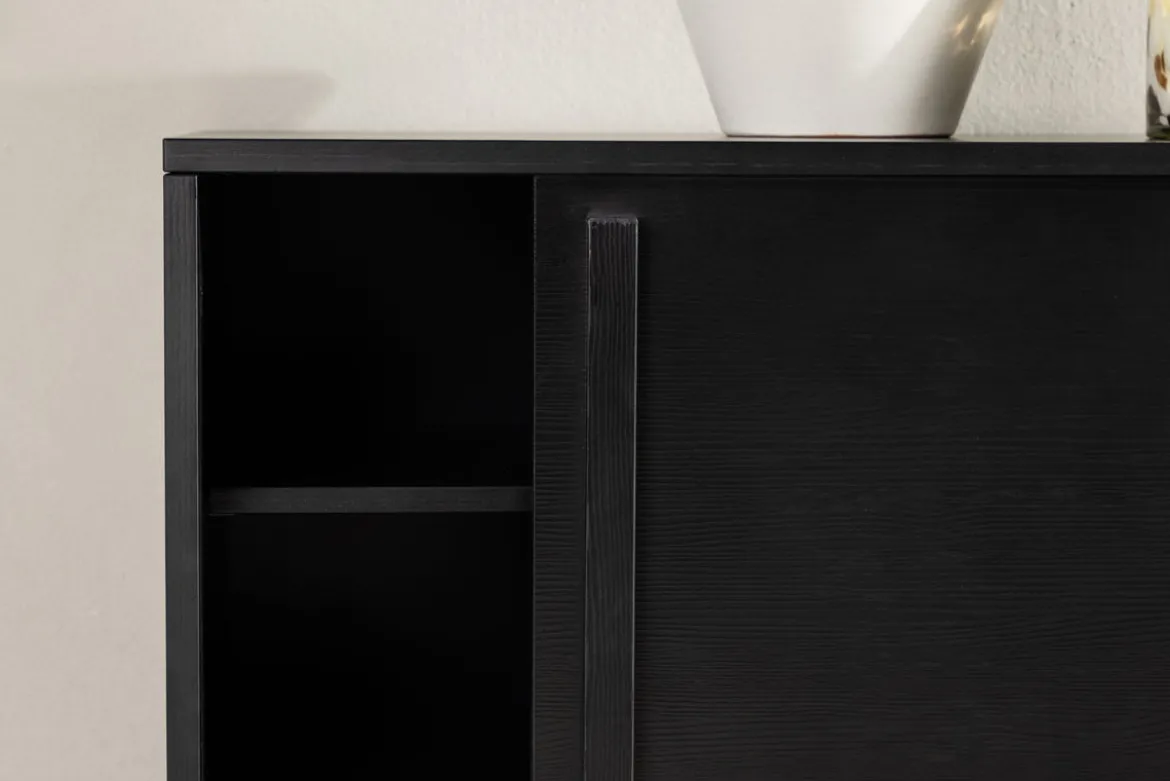 Designer TV-Lowboard Valero 180 cm MDF – Matt, mit Lamellenfront