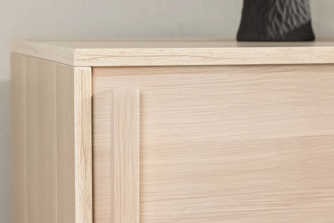 Designer TV-Lowboard Valero 180 cm MDF – Matt, mit Lamellenfront