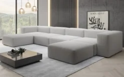 Designer U Sofa Snug in Bouclé