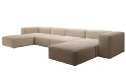 Designer U Sofa Snug in Bouclé