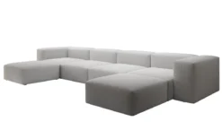Designer U Sofa Snug in Bouclé