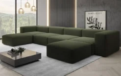 Designer U Sofa Snug in Bouclé