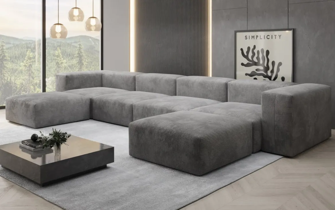 Designer U Sofa Snug in Cord