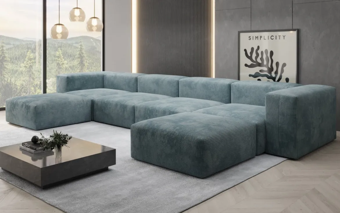 Designer U Sofa Snug in Cord