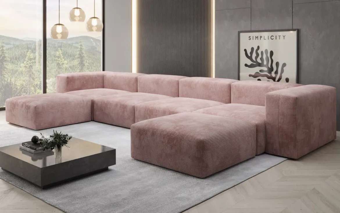 Designer U Sofa Snug in Cord