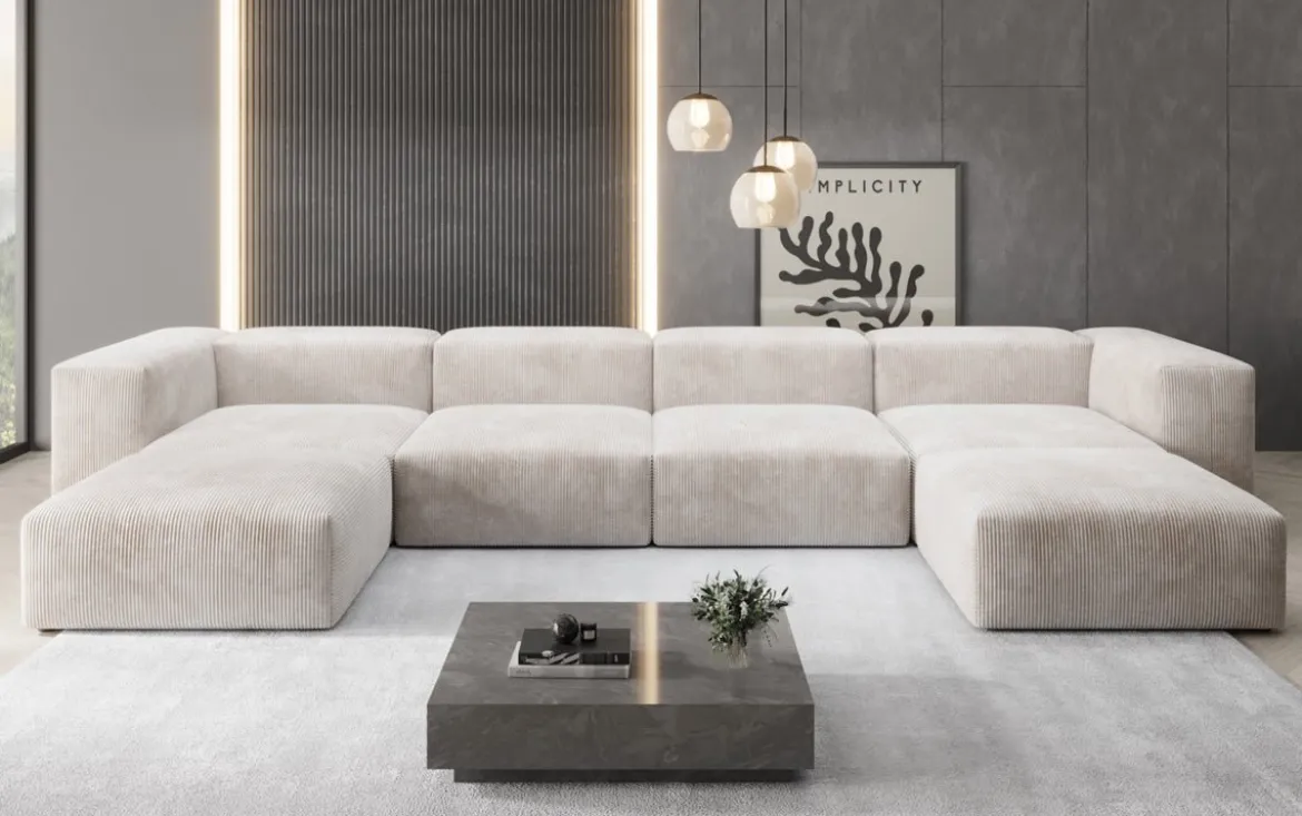 Designer U Sofa Snug in Cord