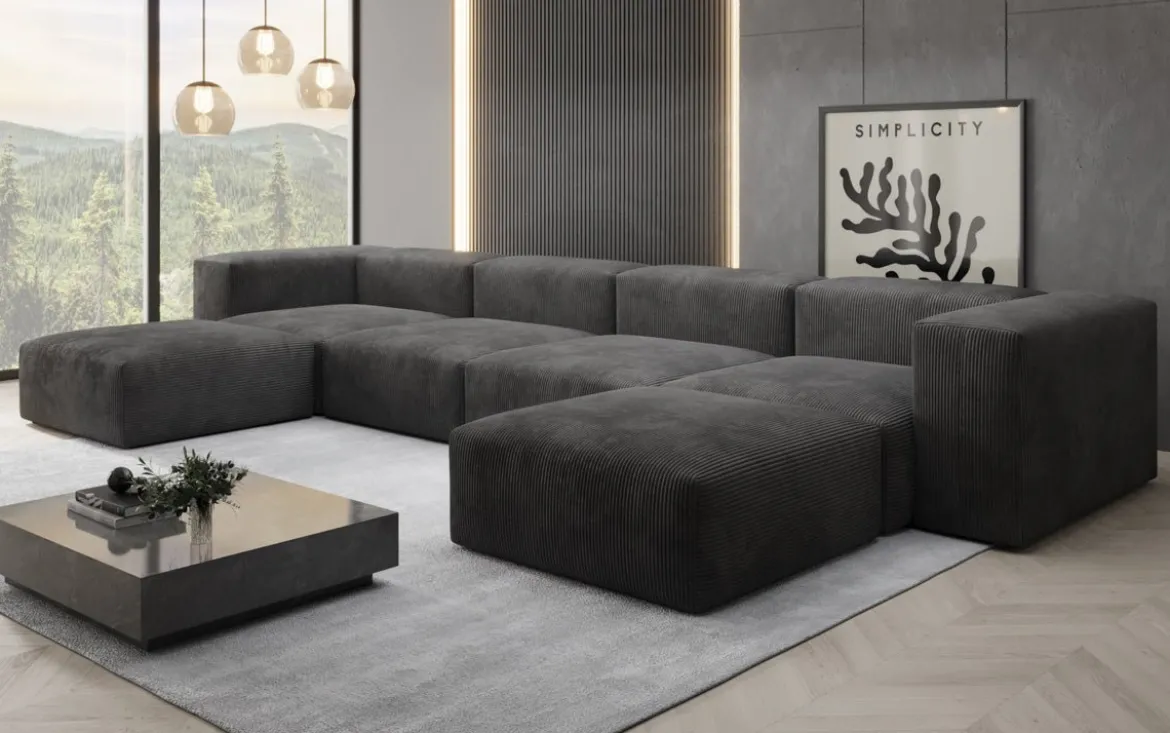 Designer U Sofa Snug in Cord