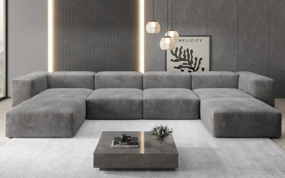 Designer U Sofa Snug in Cord