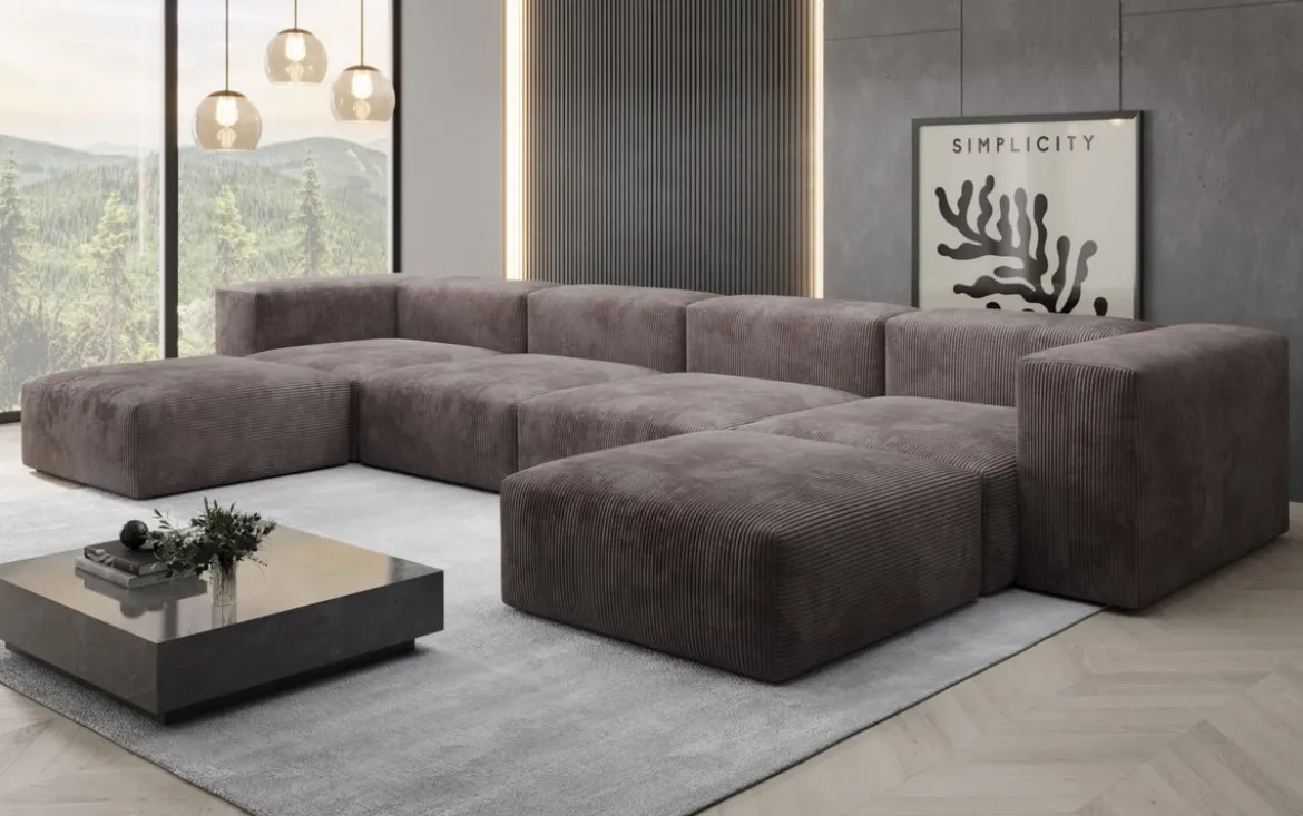 Designer U Sofa Snug in Cord