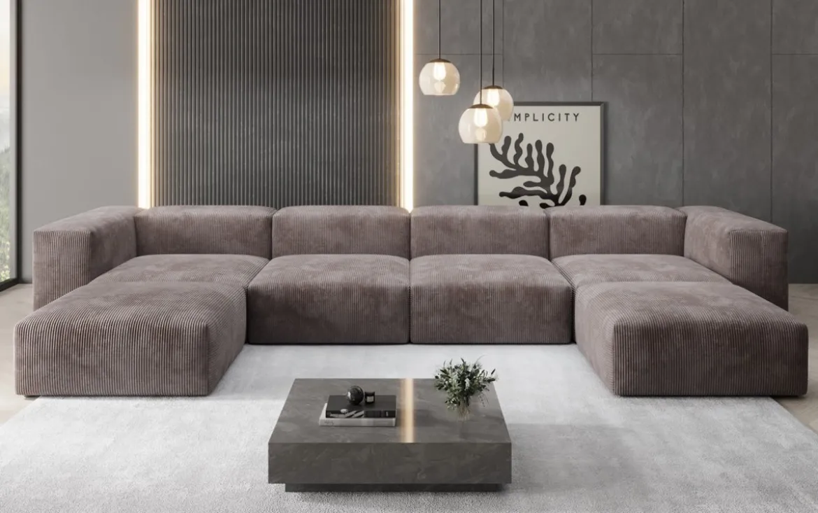 Designer U Sofa Snug in Cord