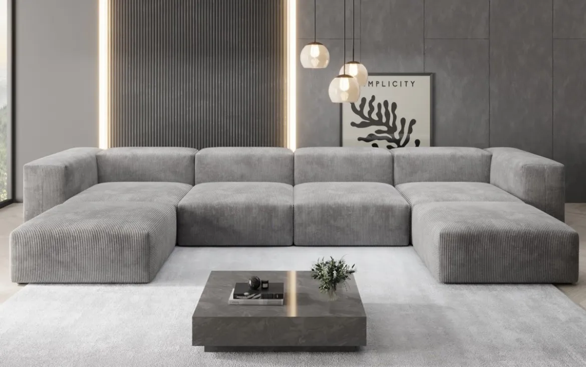 Designer U Sofa Snug in Cord