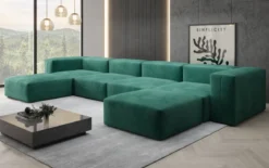 Designer U Sofa Snug in Samt