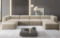 Designer U Sofa Snug in Samt
