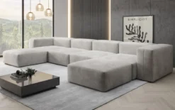 Designer U Sofa Snug in Samt