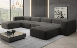 Designer U Sofa Snug in Samt