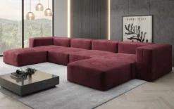 Designer U Sofa Snug in Samt