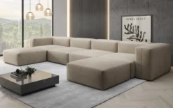 Designer U Sofa Snug in Samt