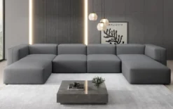 Designer U Sofa Snug in Stoff