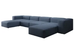 Designer U Sofa Snug in Stoff