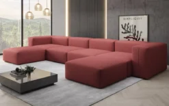 Designer U Sofa Snug in Stoff