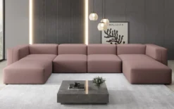 Designer U Sofa Snug in Stoff