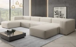Designer U Sofa Snug in Stoff
