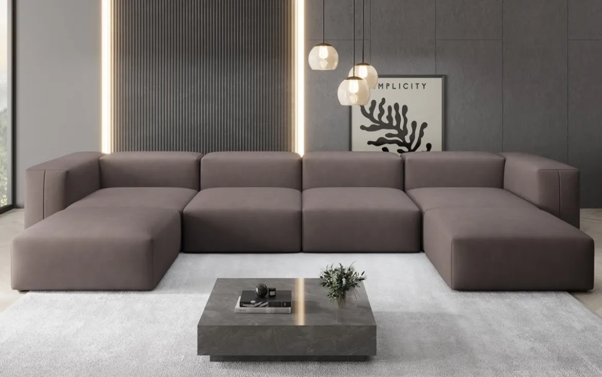 Designer U Sofa Snug in Stoff