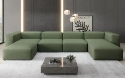 Designer U Sofa Snug in Stoff