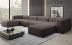 Designer U Sofa Snug in Stoff