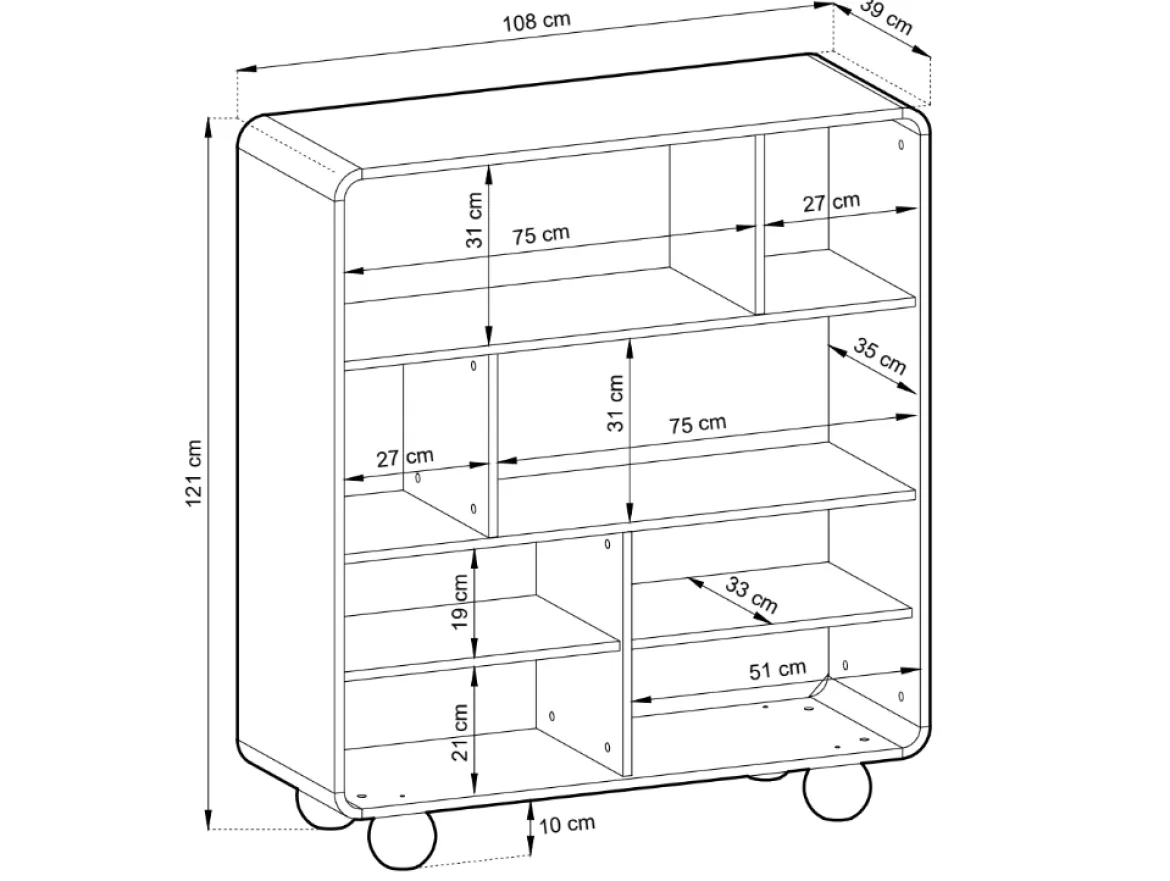 Designer Vitrine/Kommode Layla 108 cm