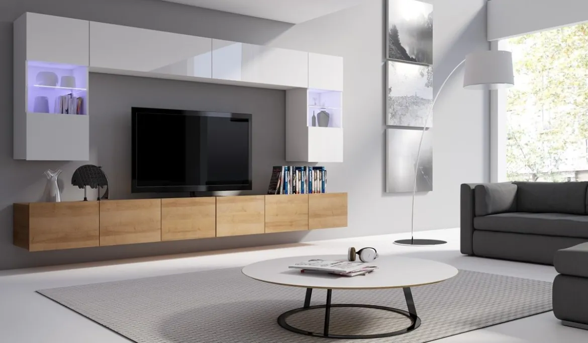 Designer Wohnwand Da Vinci mit LED