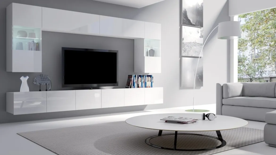 Designer Wohnwand Da Vinci mit LED