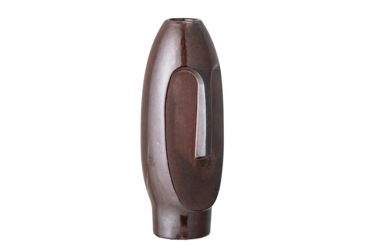 Designvase „Terra Skulpt“ – Vase aus braunem Steingut