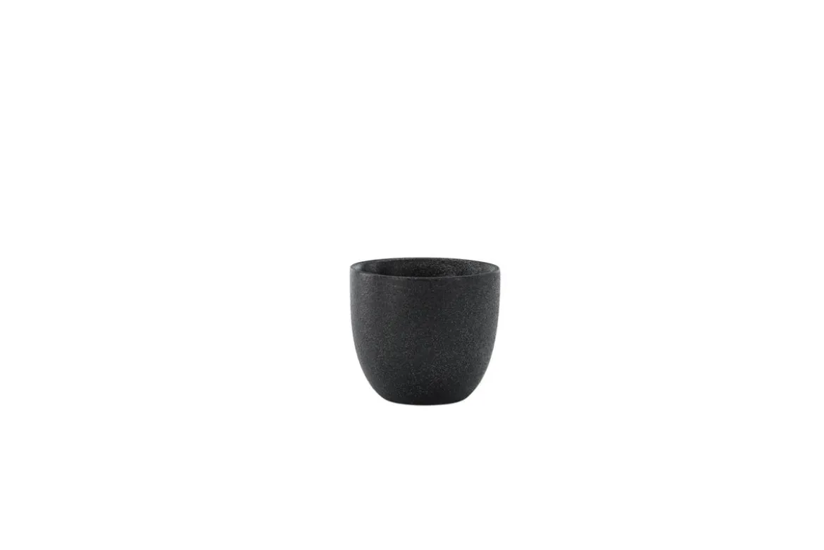Eierbecher Black Swan - 2er-Set aus schwarzem Porzellan