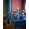 Eierbecher Granny – Handbemalte Blumenmotive aus Steingut (2er-Set)