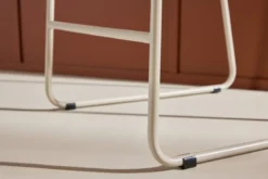 2er Set - Barhocker Adele mit weichem Bouclé-Bezug in Beige