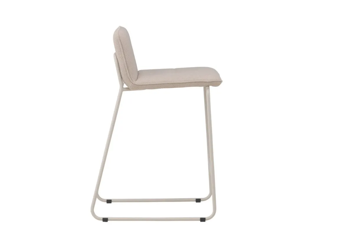 2er Set - Barhocker Adele mit weichem Bouclé-Bezug in Beige