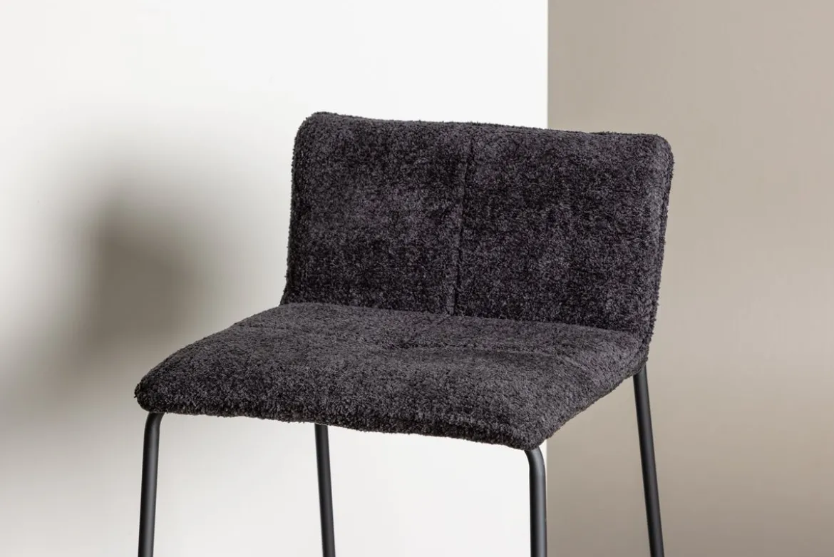 2er Set - Barhocker Bombay mit Bouclé-Sitz