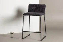 2er Set - Barhocker Bombay mit Bouclé-Sitz