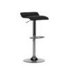 2er Set - Barhocker Johanna verchromt mit schwarzem Sitz