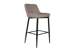 2er Set - Barhocker Leonardo in Samt Schwarz oder Beige