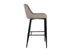 2er Set - Barhocker Leonardo in Samt Schwarz oder Beige