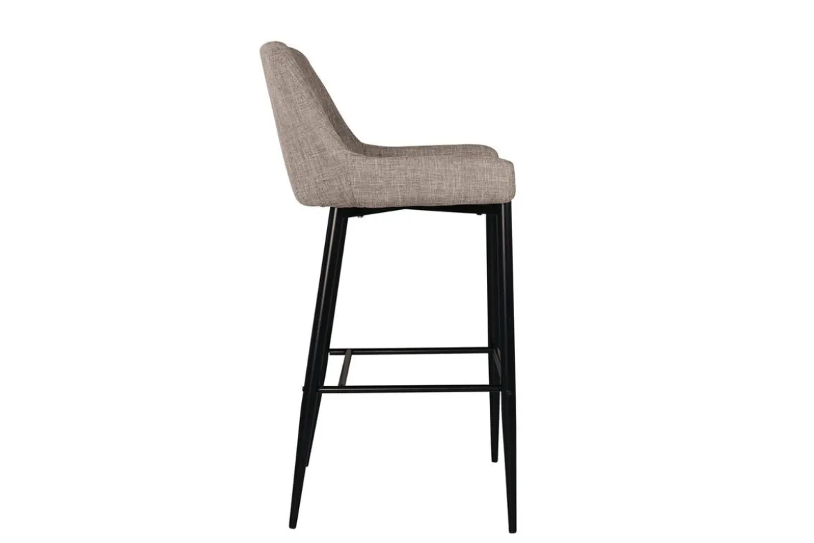 2er Set - Barhocker Leonardo in Samt Schwarz oder Beige