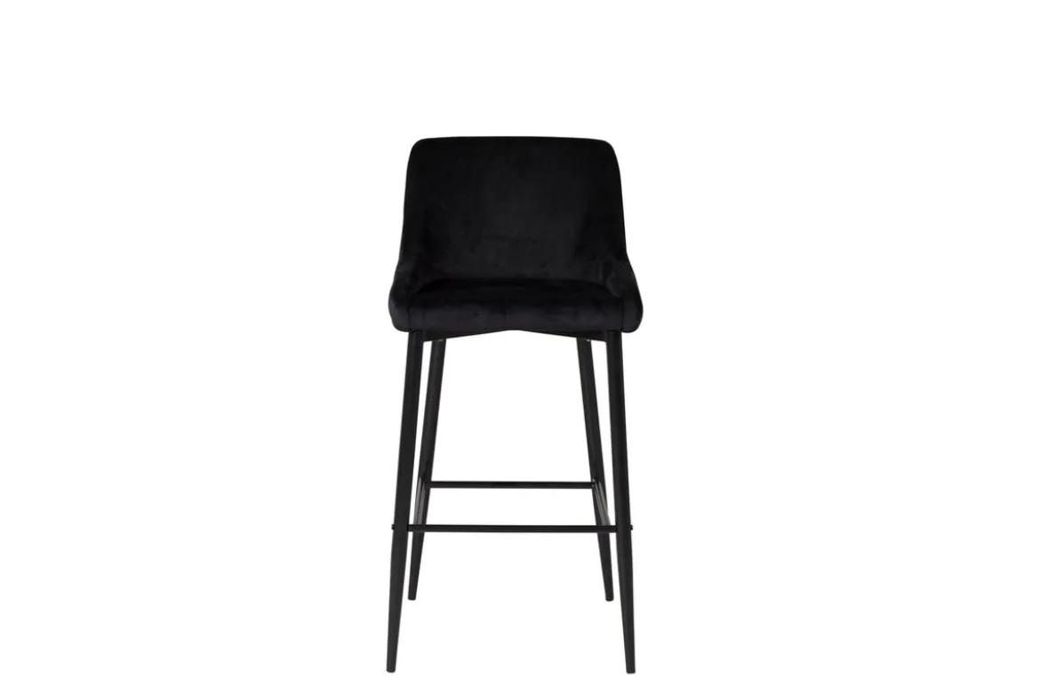 2er Set - Barhocker Leonardo in Samt Schwarz oder Beige