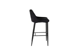 2er Set - Barhocker Leonardo in Samt Schwarz oder Beige