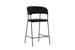2er Set - Barhocker Louis mit schwarzem Samt