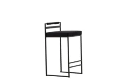 2er Set - Barhocker Ophelia mit schwarzem Samt