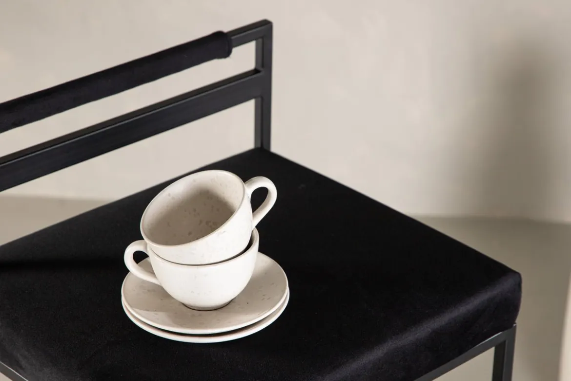 2er Set - Barhocker Ophelia mit schwarzem Samt